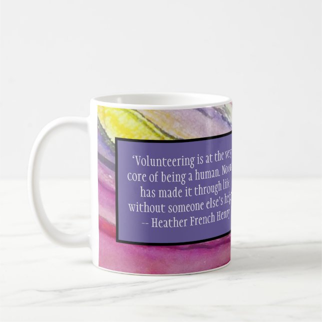 Caneca De Café "Voluntariado" por Heather French Henry (Esquerda)