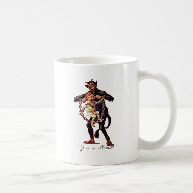 Caneca De Café Vom de Gruss (cumprimentos de) Krampus (Direita)