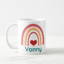 Vonny Name Vintage Boho Rainbow