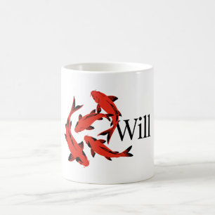 Caneca De Café Vontade – Símbolo Japonês de Koi de Impulso Interi