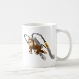 Caneca De Café Vôo do macaco com Jetpack