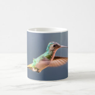 Caneca De Café Vôo fêmea atado ouro da safira do colibri