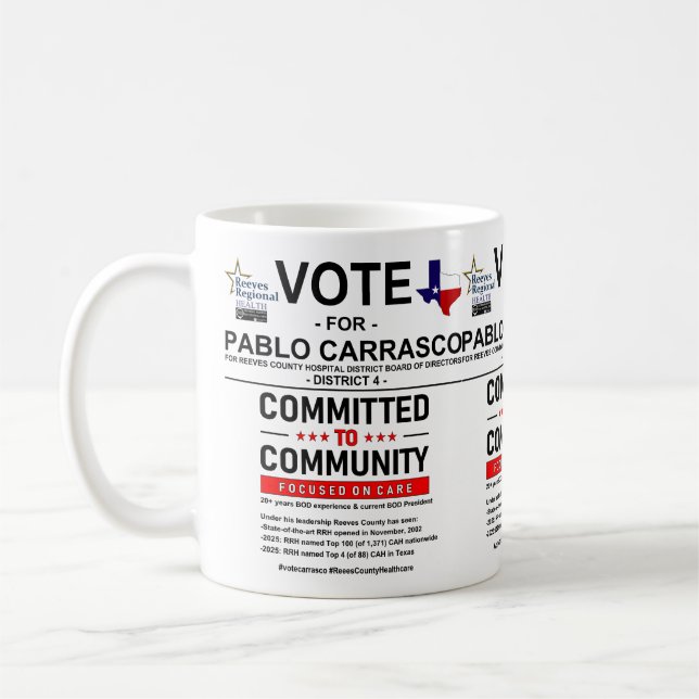 Caneca De Café Votação em Pablo Carrasco (Esquerda)