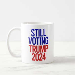 Caneca De Café Votando ainda trunfo para o Presidente 2024