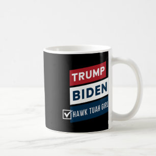 Caneca De Café Votando Hawk Tuah Garota Vs Trump Biden Eleições P