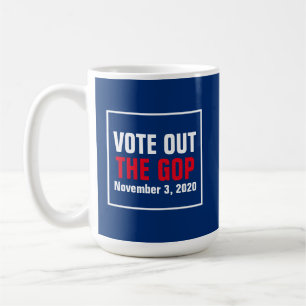 Caneca De Café Votar A Eleição Do GOP 2022 - Azul Branco
