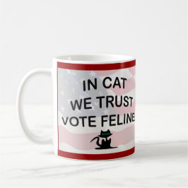 Caneca De Café Vote Cat com Bandeira Americana