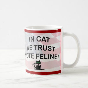 Caneca De Café Vote Cat com Bandeira Americana