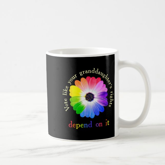 Caneca De Café Vote Como Se os Direitos da Sua Netas Dependessem  (Direita)