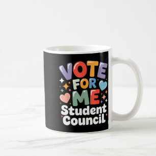 Caneca De Café Vote Em Mim Vibes do Conselho Estudantil Eleição E