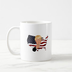 Caneca De Café Vote em Trump nas eleições presidenciais de 2024.