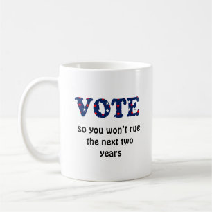 Caneca de café Vote ou Arrependa-se da Eleição