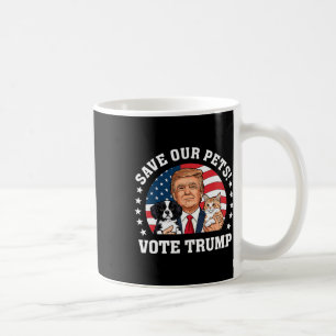 Caneca De Café Vote Trump Salve Nossos Animais de Estimação Gatos