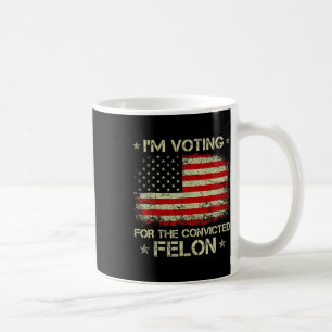 Caneca De Café Voto Condenado Felon 2024 - Trump 2024 Condenado