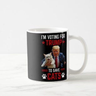 Caneca De Café Voto para Trump para salvar Cats Trump 2024 Eleito