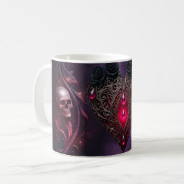 Caneca De Café Votos Além do Véu – Arte de Casamento Gótico 