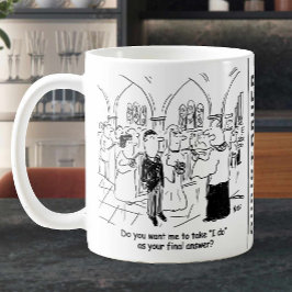 Caneca De Café Votos Engraçados De Casamento - Eu Faço Como Respo