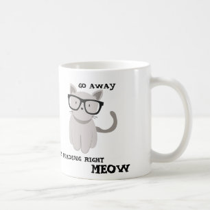 Caneca De Café VOU AFASTADO eu ESTOU LENDO O MEOW DIREITO