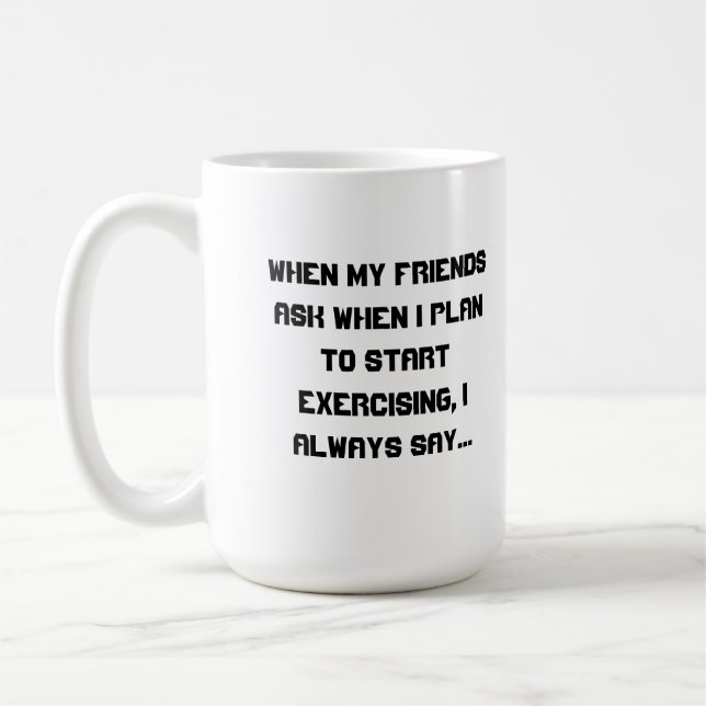 Caneca De Café Vou começar amanhã (Esquerda)