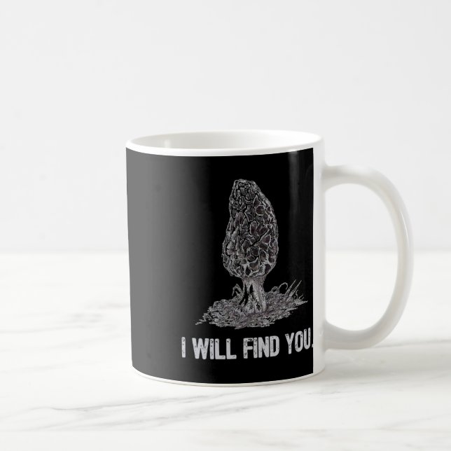 Caneca De Café Vou Encontrar-Te Morel Mushroom Caçando Engraçado (Direita)