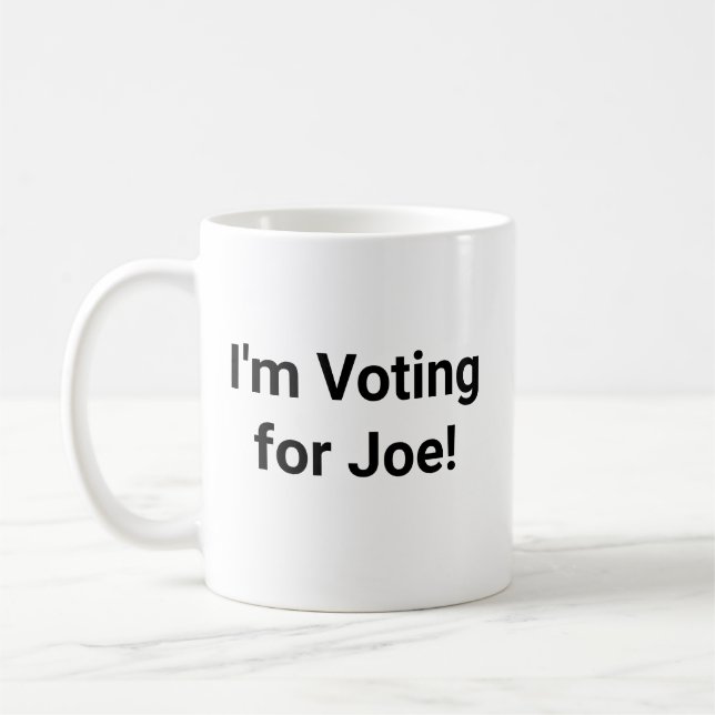 Caneca De Café Vou votar no Joe! (Esquerda)