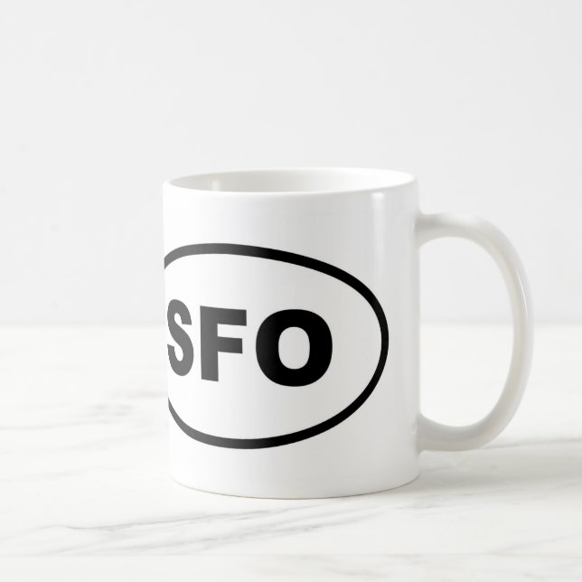 Caneca De Café Voval SFO São Francisco (Direita)