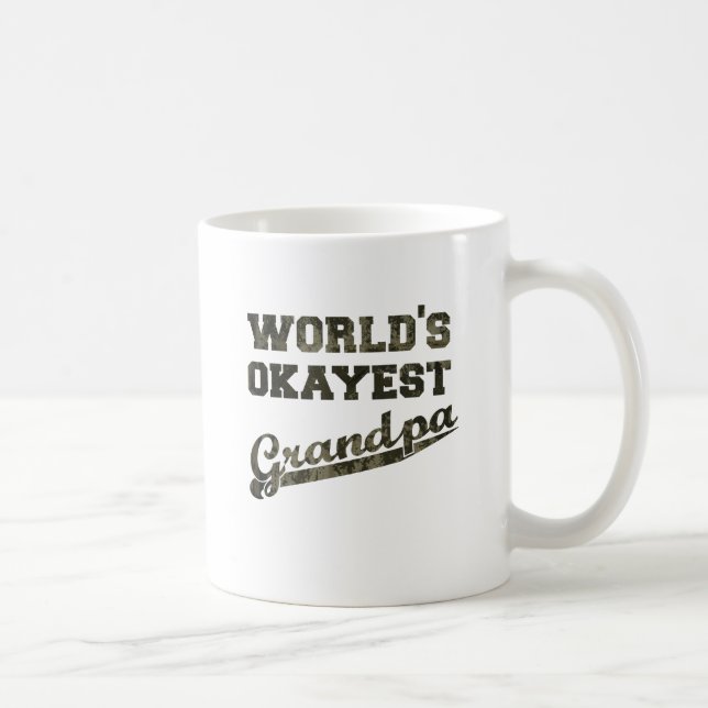Caneca De Café Vovô 2 do Okayest do mundo (Direita)