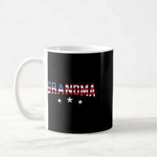 Caneca De Café Vovó Bandeira Americana 4 De Julho Estrelas Vintag