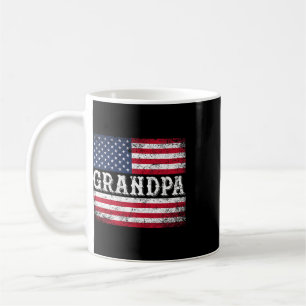 Caneca De Café Vovô Bandeira Vintage EUA Patriótico 4 De Julho