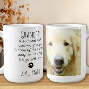 Caneca De Café Vovô Cachorro Engraçado Vovô Personalizado Foto Pe