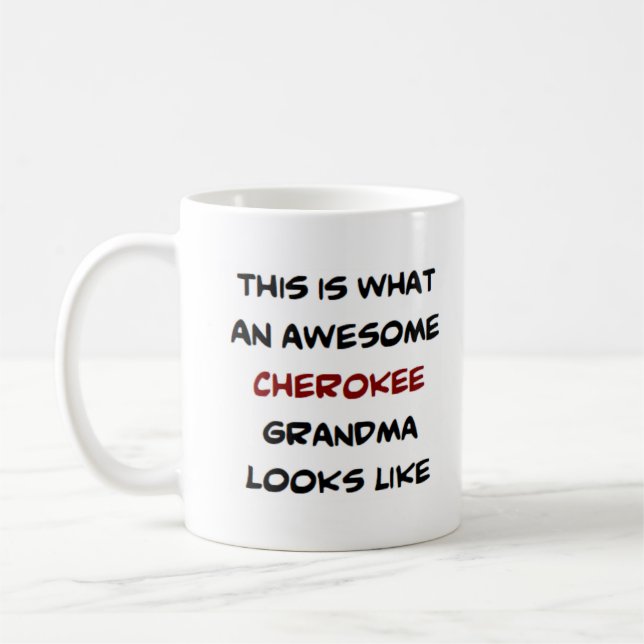 Caneca De Café vovó cherokee, incrível (Esquerda)