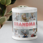 Caneca De Café Vovó Colagem de Fotos<br><div class="desc">Uma caneca de fotos da avó bonita com 8 fotos da família para você substituir por sua,  o título "vovó" e os nomes das netas.</div>