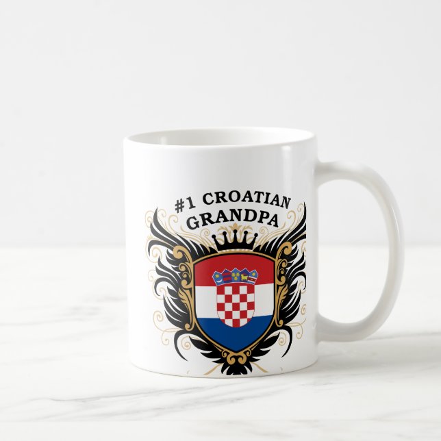Caneca De Café Vovô croata do número um (Direita)