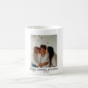 Caneca De Café Vovó de aniversário feliz de três gerações
