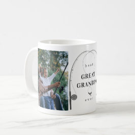 Caneca De Café Vovô De Melhor Excelente Já Pescou Foto De Arco De