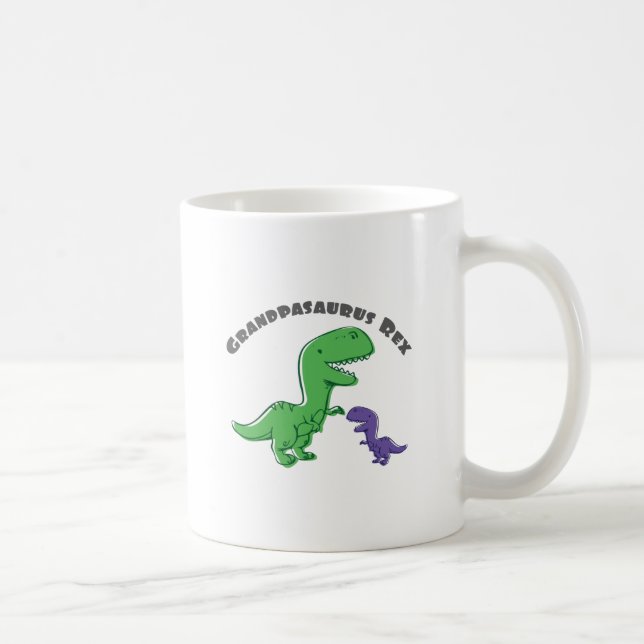 Caneca De Café Vovô Divertido Presente Dino Lover Avô Rex Present (Direita)