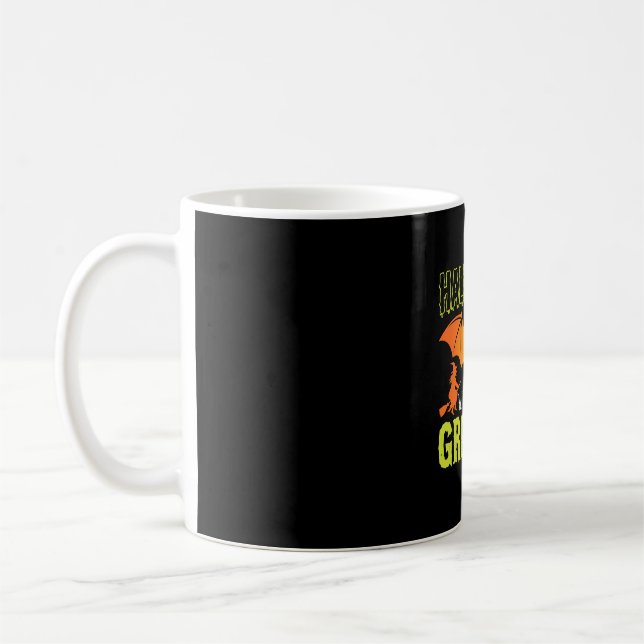 Caneca De Café Vovô do Halloween Morcego Bruxa Desejos (Esquerda)