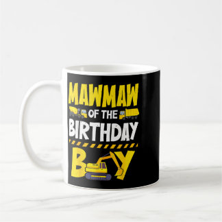 Caneca De Café Vovó Do Menino De Aniversário Construção Combinand