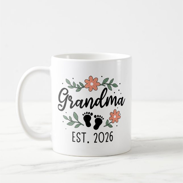 Caneca De Café Vovó Est 2026 - Anúncio de Gravidez (Esquerda)