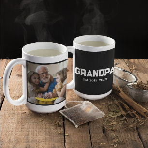 Caneca De Café Vovô Est. Texto simples e negrito em branco foto