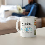 Caneca De Café Vovô excelente | 6 Família de fotos<br><div class="desc">Uma caneca de colagem de fotos moderna para o vovô excelente. Adicione sua escolha de personalização. Mostre sua família ou várias gerações de fotos. Use as ferramentas de design para escolher qualquer cor de fundo, adicionar fotos, alterar fontes de texto e cores para criar sua própria manutenção de tipo único....</div>