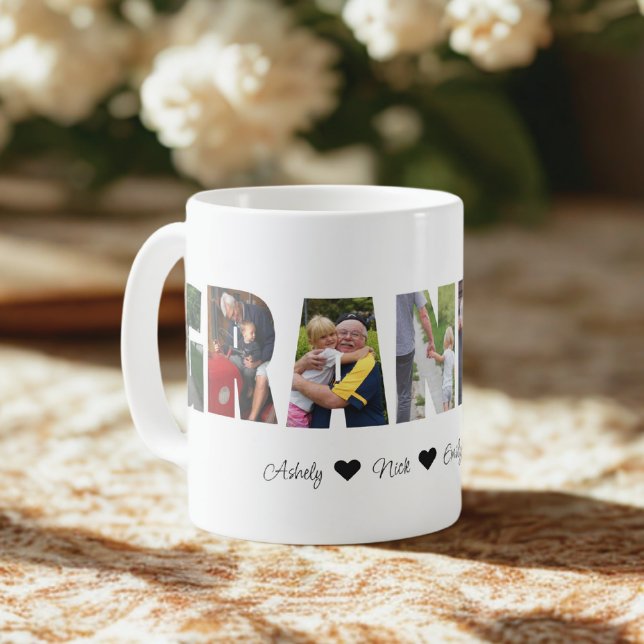 Caneca De Café Vovô Foto Collage Mug com 7 Fotografias (Criador carregado)