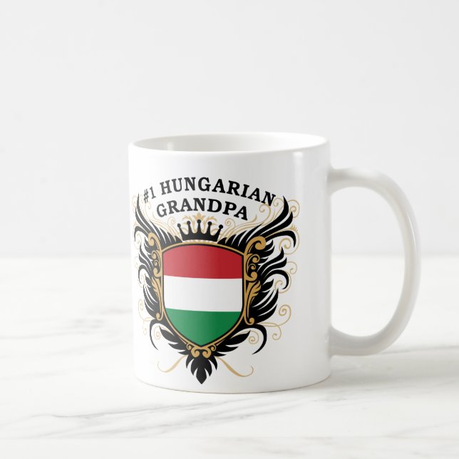 Caneca De Café Vovô húngaro do número um (Direita)