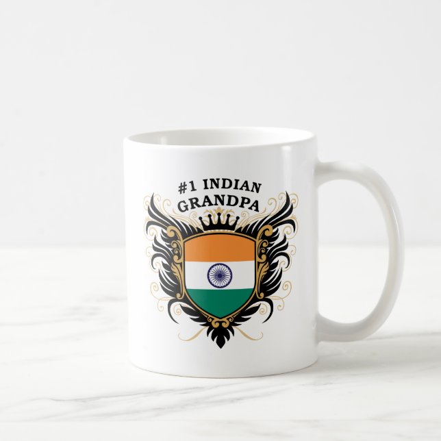 Caneca De Café Vovô indiano do número um (Direita)