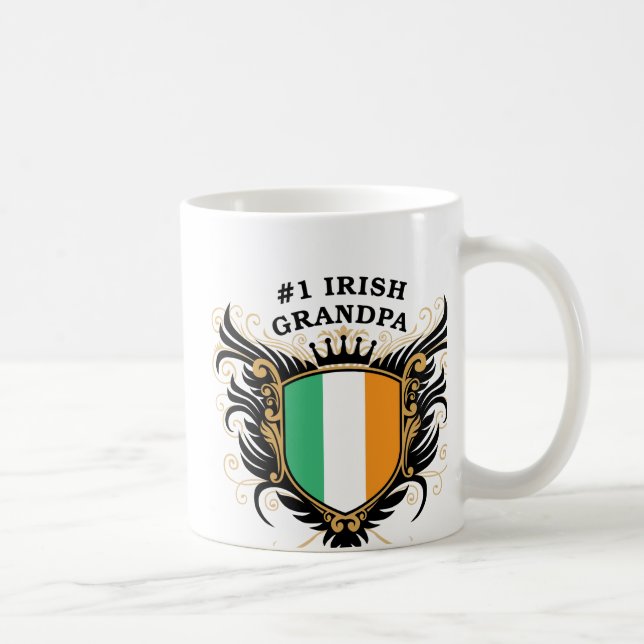 Caneca De Café Vovô irlandês do número um (Direita)