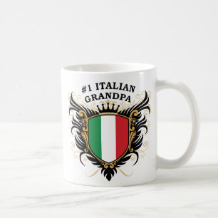 Caneca De Café Vovô italiano do número um