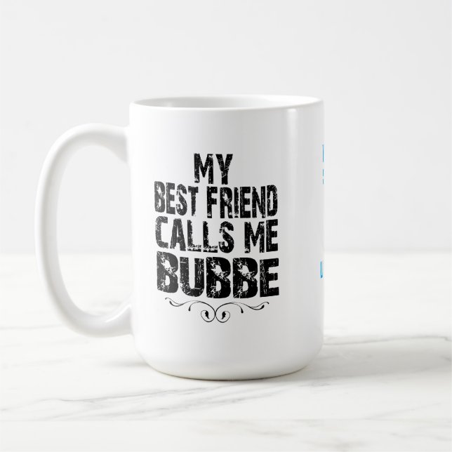 Caneca De Café Vovó judia Bubbe neto Meu Melhor Amigo Mug (Esquerda)