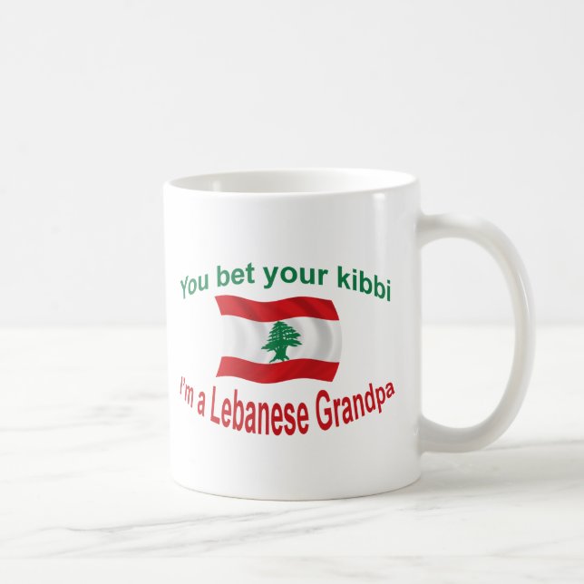 Caneca De Café Vovô libanês - aposte seu Kibbi (Direita)