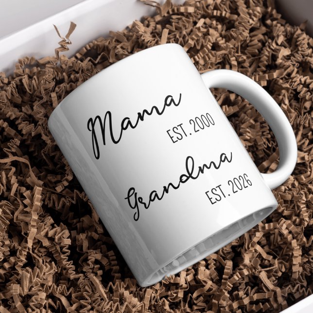 Caneca De Café Vovó Mug, Coisa Costumada para Avós (new grandparent mug, expecting parent gift, pregnancy announcement gift, baby shower gift,)