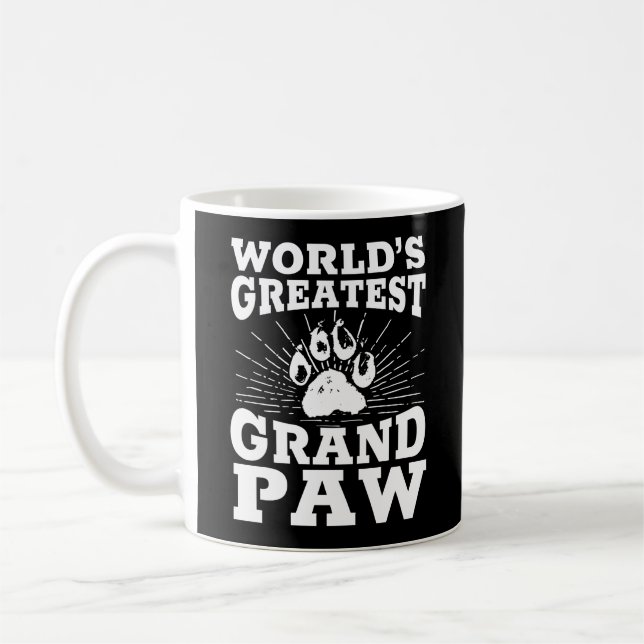 Caneca De Café Vovô Mundos Grande Cães Engraçados de Grande Vara (Esquerda)